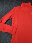 Adidas Climawarm Pullover Mens Medium Red 1 4 Zip Long Sleeve Running Shirt