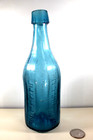 Antique Bottle-super Rare-10 Sided-cobalt-pontil Soda-buffum sarsaparilla  lemon
