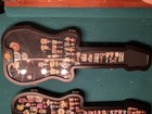 Hard Rock Caf   Guitar Shape Pin Display Cases And Pins Bundle