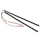 4pc 30cm 15 Led 3528 Smd Flexible Drl Strip Light Waterproof Decor Yellow amber