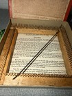 Vtg 40s Fellowcrafters Easiweave Pin Frame Weaving Loom 6  Needle Book Set Mcm
