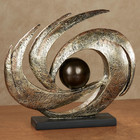 Contemporary Earths Motion - Aged Gold - Table Sculpture Art Decor - Modern Abst
