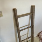 Antique Wooden Ladder 4 Rung Section 48    X 15    Free Shipping