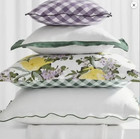 Ralph Lauren Marabella Scalloped Euro Sham Cotton Pique White Green