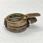Antique Solid Brass British Military Prismatic Pocket Compass Marine For Gift