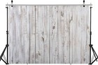 7x5ft Vinyl Photography Backdrop White Wood Rustic Vintage Photo Studio Prop