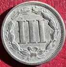 1866 Three Cent Nickel  Free Shipping