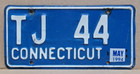 Connecticut 1994 License Plate       Tj 44       On 1957-1963 Base W  Tab Choice
