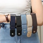 2pcs No Buckle Elastic Belt Invisible Waist Belt For Jeans Pants