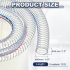 1-3 8  Id Wire Reinforced Hose 10 Ft  Vinyl Suction Tubing  Clear