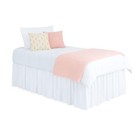 Dorm Room Bed Skirt  100  Microfiber  Extra Long 30    Twin-xl- 30  Drop White