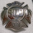 Fdny Maltese Cross Badge Pin Back Official Retired By Smith   Warren Pristine