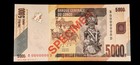             2002-13 Congo 50  100  200  500  1000  2000 Francs Banknotes  Specimen Lot