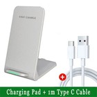 Wireless Fast Charger Charging Pad Stand Dock For Samsung Galaxy Iphone Phone