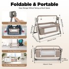 Portable Electric Baby Swing Cradle Bassinet Rocking Crib Infant Bed Cradle New