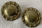 Pair Big 2  Vintage Silver Loopback Bridle Rosettes Conchos visalia Pattern
