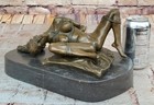 Signed Original Artwork By Mavchi Nude Naked Female Bronze Sculpture Statue Sale