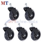 5pcs 3  Heavy Duty Office Chair Replacement Caster Rubber Swivel Wheels Set