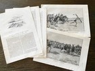 1890s Print Articles native American Omaha Indian Tribal Life Hunting Pipe Dance