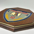 1950s Carrier Air Group 10  cvg-10  Patch  Wood Mounted  Cut Edge  Uss Essex  5 