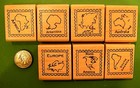 Country And Continent Passport Stamp Frame Rubber Stamps  Wood Mtd   Your Choice