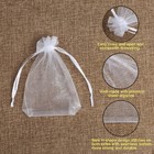 Premium Sheer Organza Bags Wedding Favor Gift Bags 4x4 72 Inch For Jewelry Party