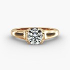 Wedding 14k Yellow Gold Ring 1 Carat Igi Lab Created Round Cut Diamond E F Vvs2