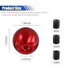 Car Round Ball Gear Shift Knob  Aluminum Alloy Car Shift Stick Head Red