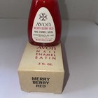 1960   s Era Avon Nail Polish Enamel Satin Retro Vtg Nos With Box  Merry Berry Red
