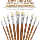 Professional Hog Bristle Filbert Oil Paint Brushes Set  10pcs Long Wooden Handle