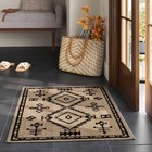 2 x3  Washable Woven Accent Rug Black tan - Threshold