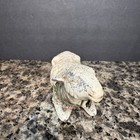 Vintage Rare Cast Iron Sheep Lying Down Figurine Rustic Hand Painted