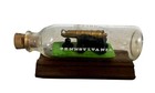 Miniature Fort Ligonier Cannon In Glass Bottle With Wooden Stand