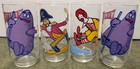 Vintage 1977 Mcdonald   s Action Series Collectors Glasses Lot 4 Grimace Ronald