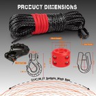 Grizzex 3 16  X 50ft Synthetic Winch Rope With Forged Hook 3 16  -50p  Black