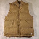 Vtg Gap Puffer Canvas Vest  Men s S Trucker Tan Industrial Standard Down Goose