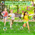Bubble Machine With Light For Kids 20000  Bubbles Per Minute Automatic Flower Bu