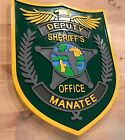 Sheriff s Office Manatee  3d Wood Routed Patch Sign Plaque Custom 