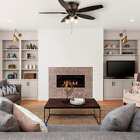 Hampton Bay Ceiling Fan With Light Kit 5 Reversible Blades 52-inch Led Bronze
