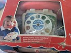 Vintage 1985 Fisher Price  7047 Chatter Telephone With Box Pull Along Play Phone