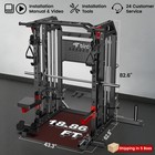Home Gym System Workout Station Smith Machine Power Cage Exercise Equipment
