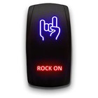 Laser Etched 5-pin Double Pole Single Throw Rock Rock On - Blue red