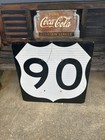 Vintage Obsolete Florida Highway 90 Road Sign 