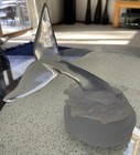 Vtg Mid Century Modern Donjo Limited Edition Clear Gray Lucite Whale Tail 10   