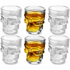Skull Head Shot Glass Cup Crystal Clear Skull Whisky Vodka Shot Glasses 8 Packs