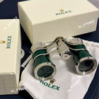 Rolex Green Opera Glasses Binoculars With Box   Pouch     Luxury Collectible