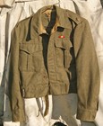 Authentic 1954 Greek    Battledress Wool Blouse W  British Pip Rank Badges