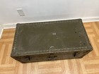 Vintage Military Foot Locker Trunk Coffee Table Storage Chest Box Wwii Us Green