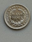 1858-o Seated Liberty Half Dime--beautiful Au  Coin--likely Cleaned