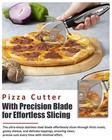 Blvtoios Premium Pizza Cutter  Multi-purpose Stainless Steel Black